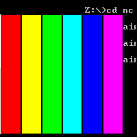 Screemshot of an application window with a broken titlebar and scrollbar.