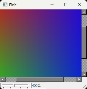 A demo program in Windows 11, containing custom-themed scrollbars.